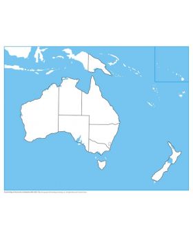 Australia Control Map - Unlabeled