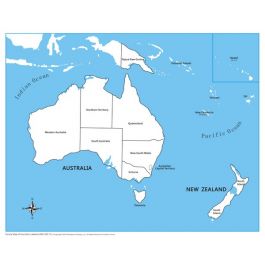 #MAU Australia Letter Size Map - - 250 sheets/pkg
