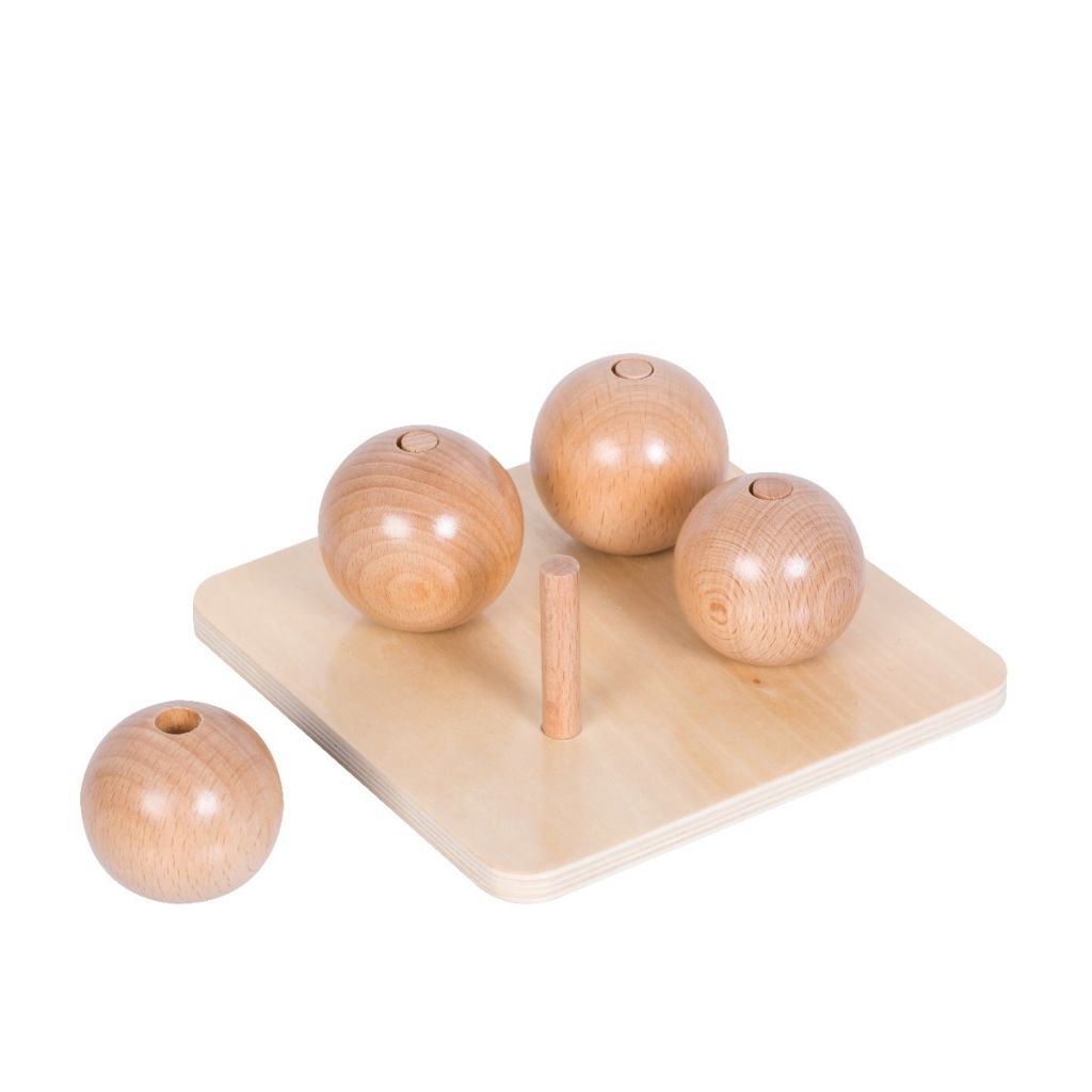 Wooden Balls on Small Pegs