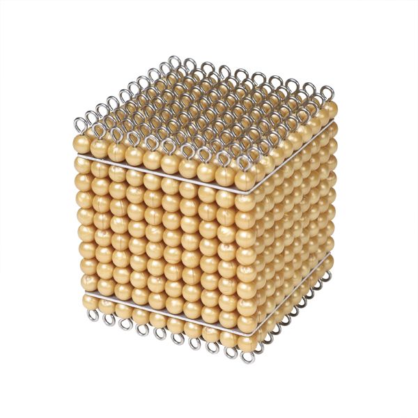 NEW Montessori Mathematics Material Golden Bead Thousand Cube New Bead 7mm Dia 