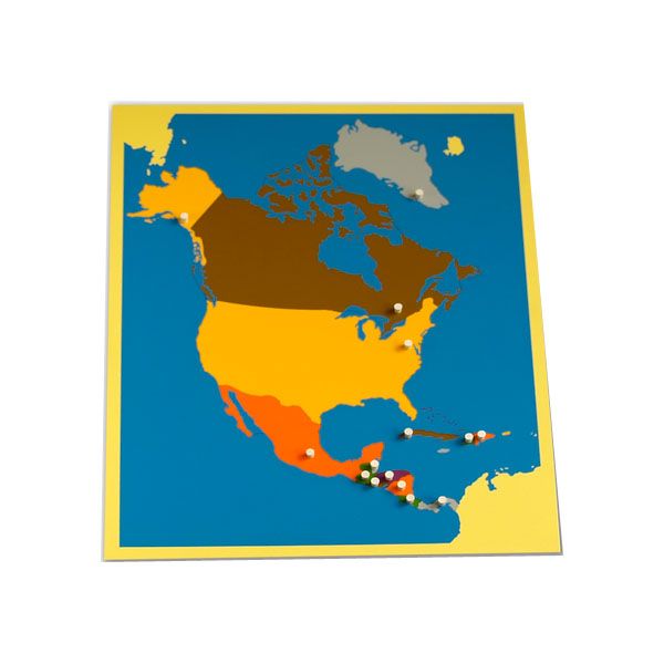 Puzzle Map of North America by Apt Education Montessori Geography Toy 