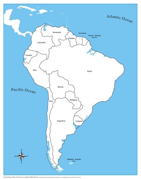 Labeled Map Of The Americas South America Control Map   Labeled