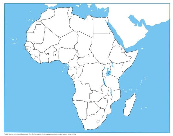 Africa Control Map Unlabeled