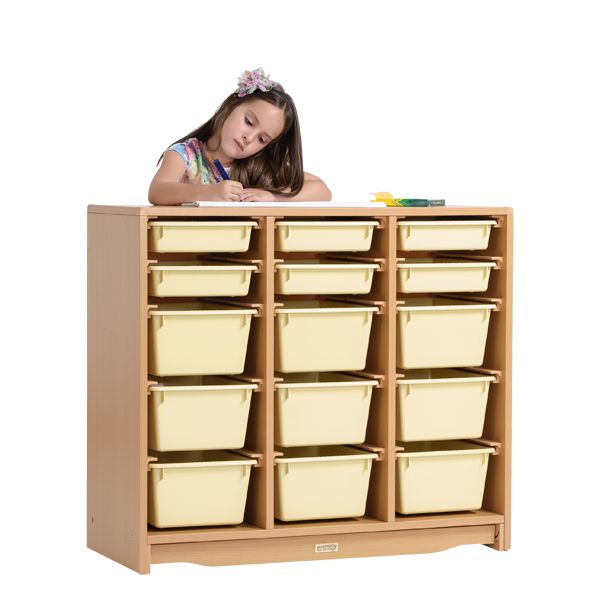 Tote Shelves, Wooden Classroom Tote Shelving