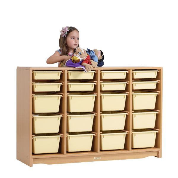 Tote Shelves, Wooden Classroom Tote Shelving